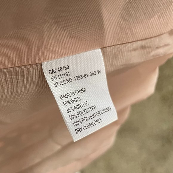 Preppy Pink Green Tweed Coat With Belt (S) Blendshe - Picture 14 of 14